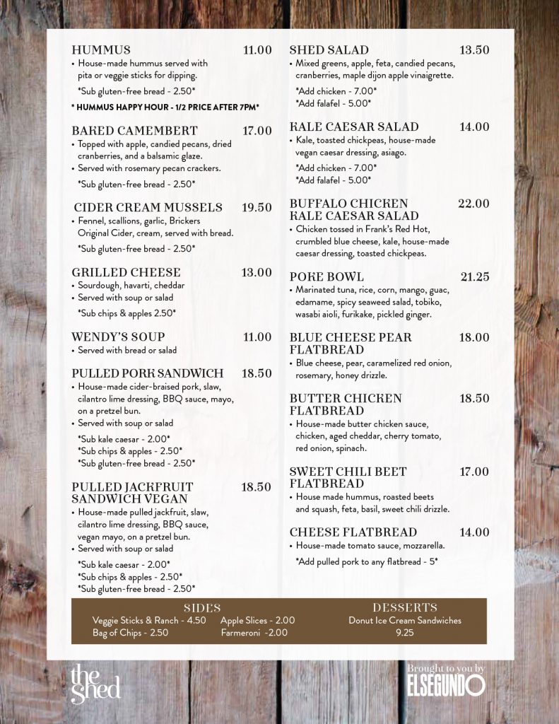 Shed 8.5X11 Menu 2023 AW2 Brickers